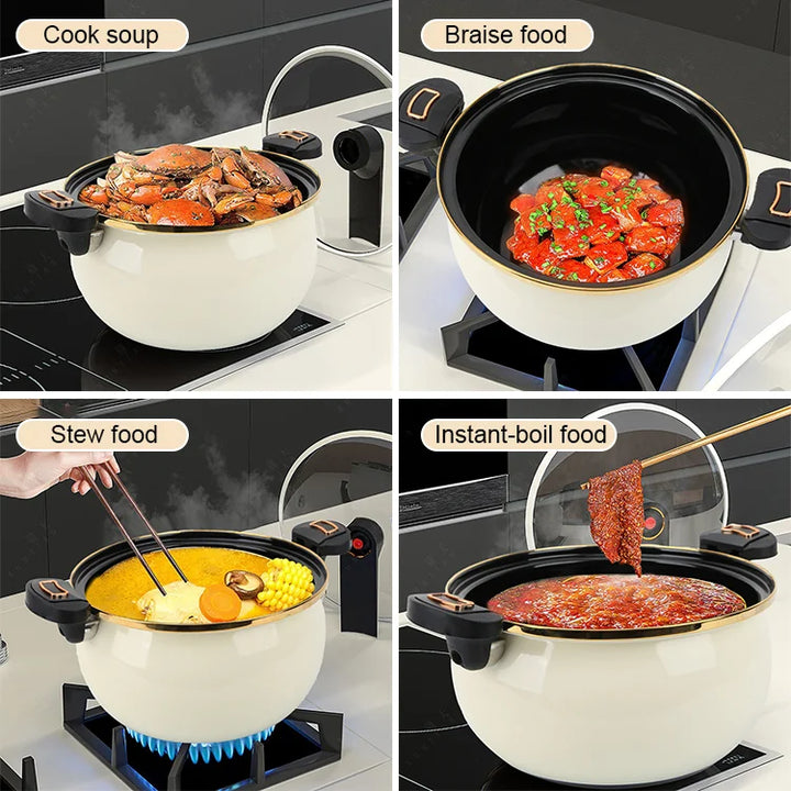 Lisslune | Double Handle 7L Enamel Micro Pressure Cooker