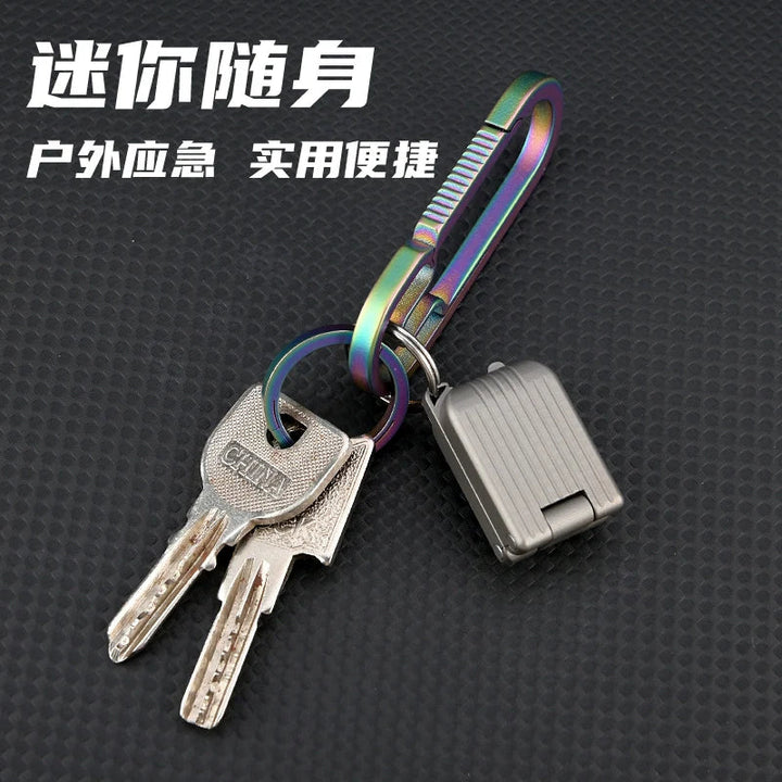 Lisslune | Titanium Mini Folding Keychain: Outdoor, Self-Defense, Portable Express Opener