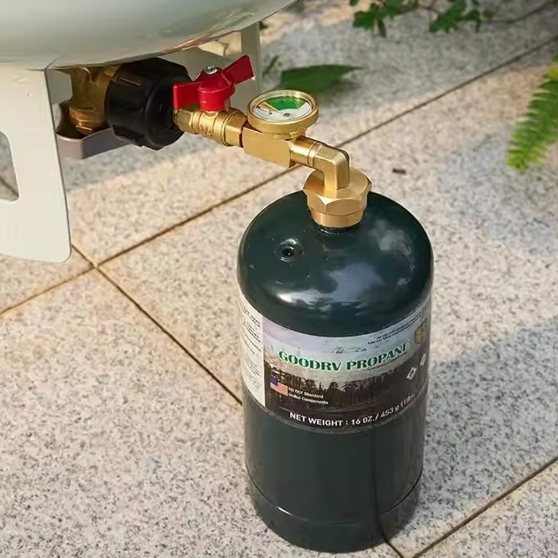 Lisslune | Highly Rated Propane Refill Elbow Adapter with Tank Indicator