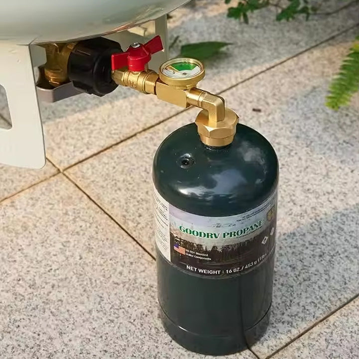Lisslune | Highly Rated Propane Refill Elbow Adapter with Tank Indicator