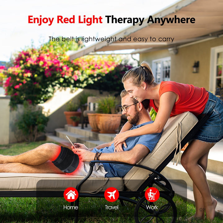 Lisslune | At Home Infrared Red Light Therapy Belt Pad for Pain Relief with 60 LED