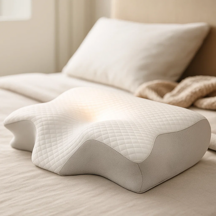 Lisslune | Memory Foam Cervical Pillow | Ergonomic 2-in-1 Design for Neck Pain Relief & Comfortable Sleep