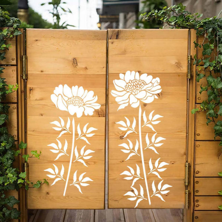Lisslune | Large Flower Stencils for Garden Fence