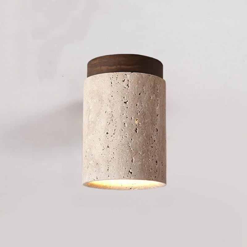 Lisslune | LysSten – Built-in travertine chandelier for hallways and staircases