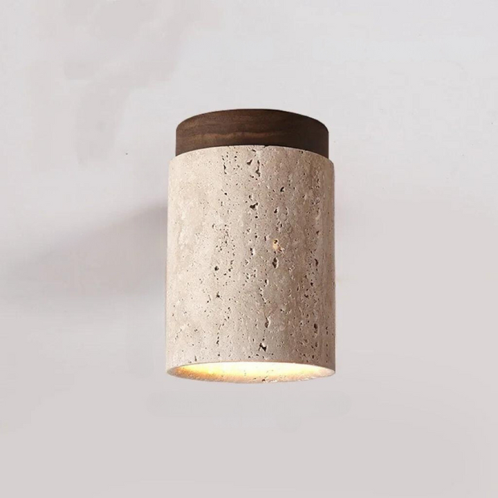 Lisslune | LysSten – Built-in travertine chandelier for hallways and staircases
