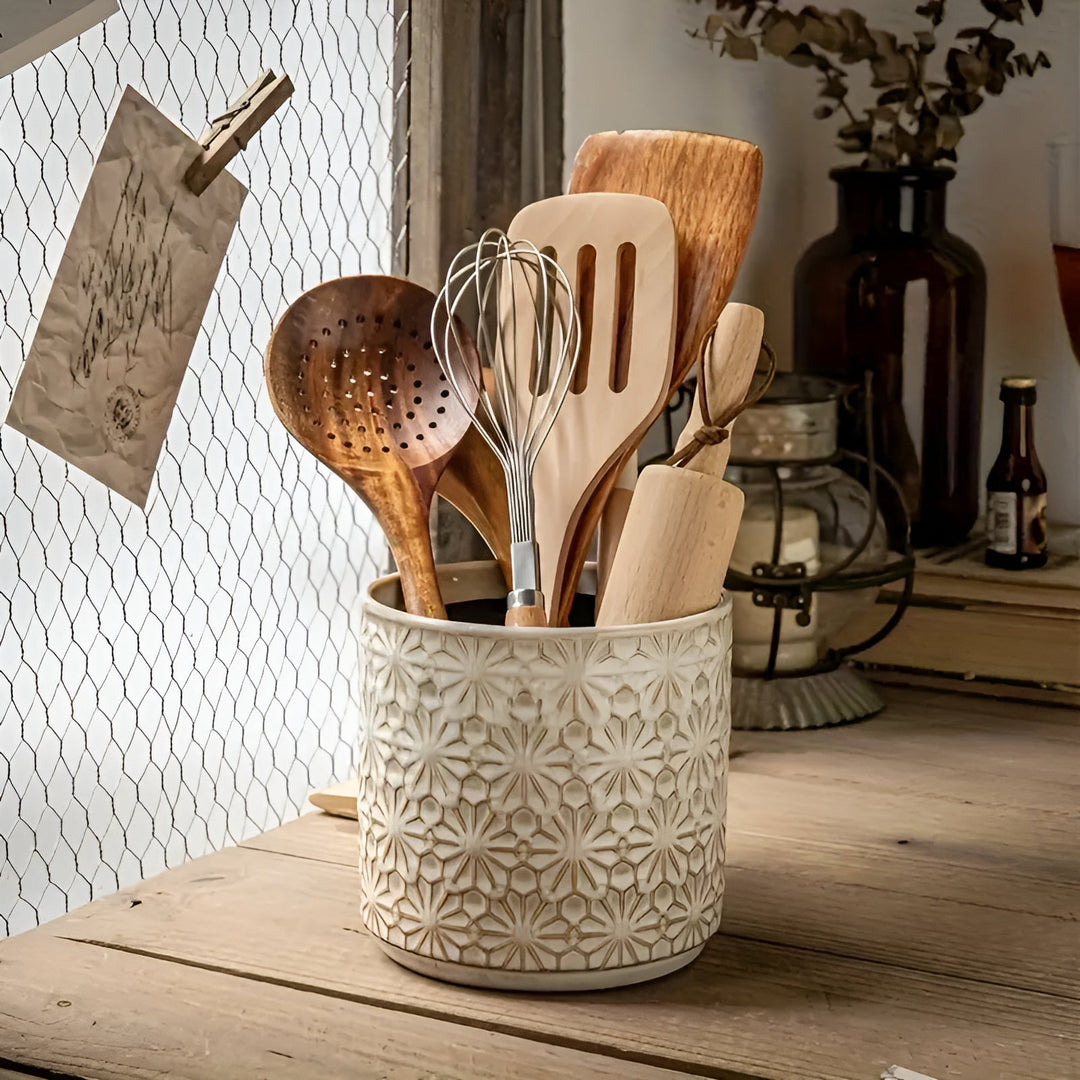 Lisslune | Bloom Craft Ceramic Utensil Holder