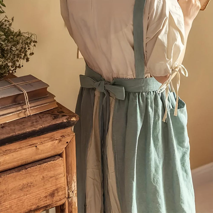 Lisslune | Rustic Ruffle Linen Apron