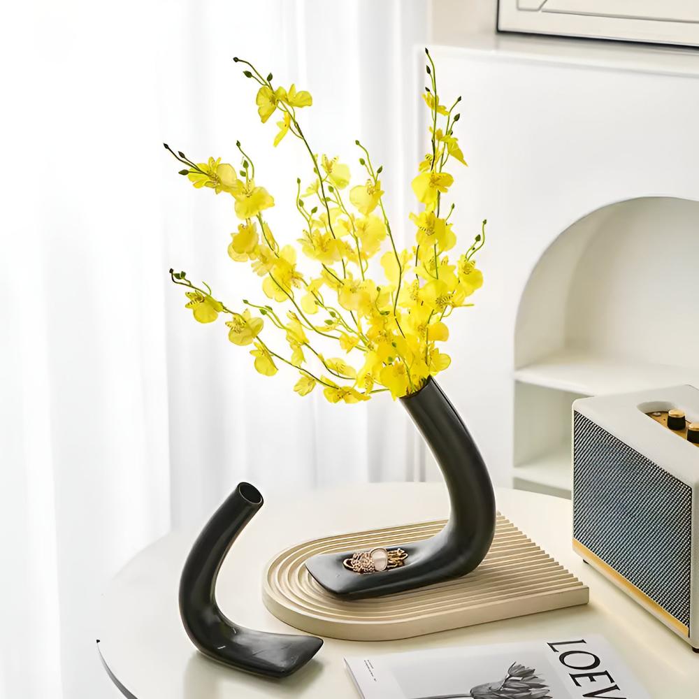 Lisslune | Graceful Arch Ceramic Vase Set