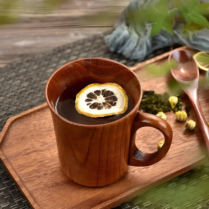 Lisslune | Rustic Japanese Style Wooden Mug