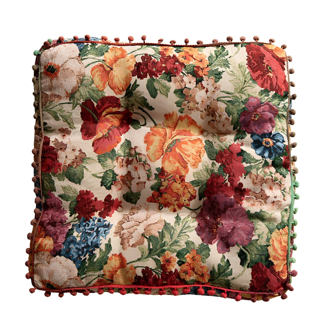Lisslune | Retro Floral Bohemian Tassel Cushion