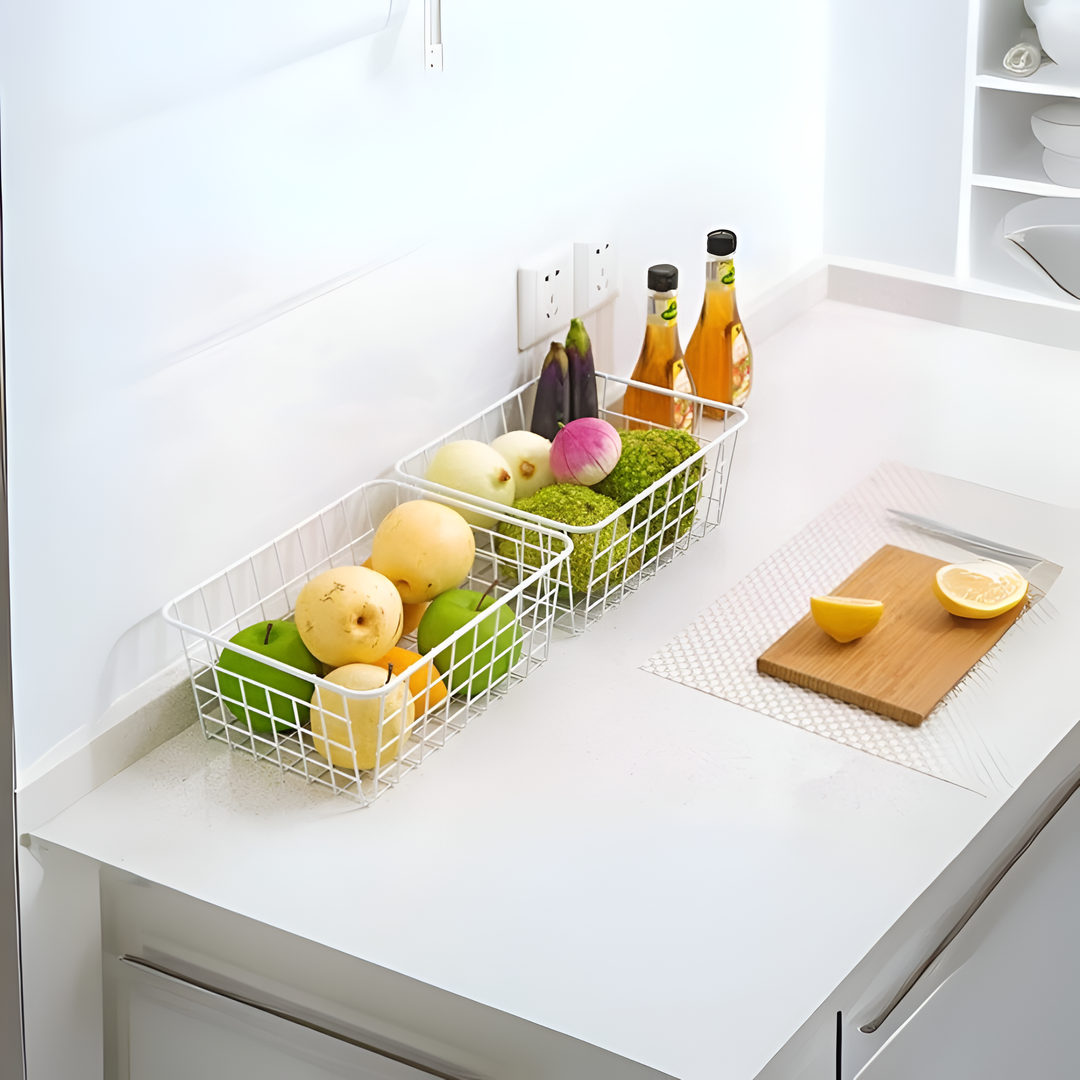 Lisslune | Modern Wire Storage Basket with Handles – NeatBasket
