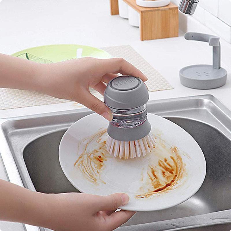 Lisslune | Dishwashing brush with integrated detergent dispenser