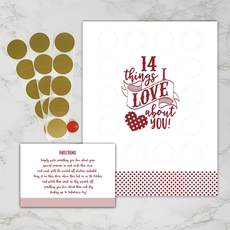 Lisslune | Valentine's Scratching Advent "14 Things I Love About You!"