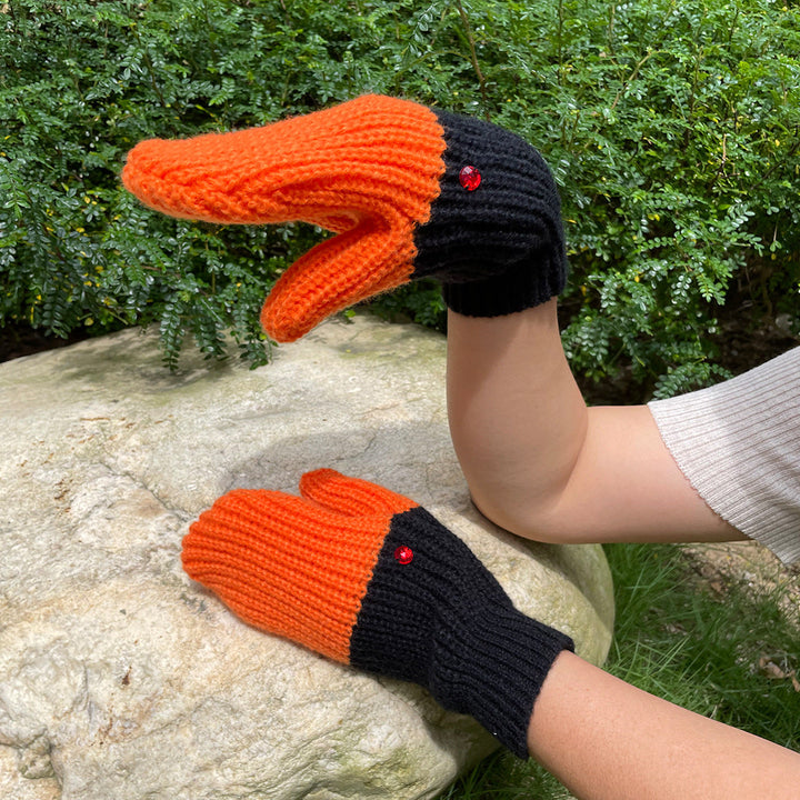 Lisslune | Knitted Warm Duck Skin Gloves