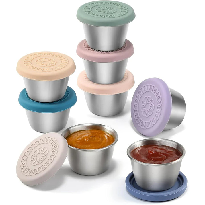 Lisslune | Airtight Stainless Steel Sauce Containers (Set of 6)