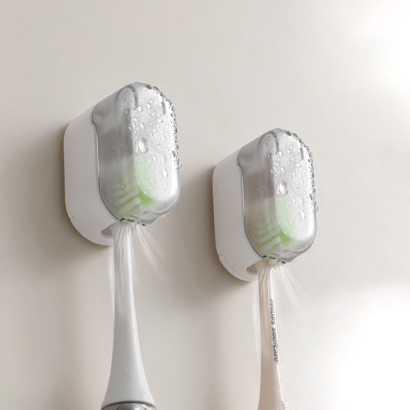Lisslune | Toothbrush Holder Wall Mount with Cover