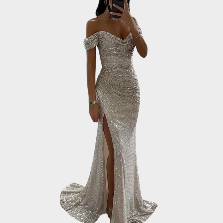 Lisslune | Women's Long Elegant Evening Dress with Slit for Women