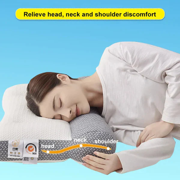Lisslune | Ergonomic Orthopedic Neck Supporting Pillow – For Side and Back Sleepers