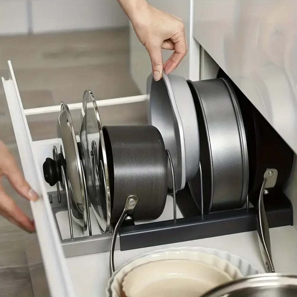 Lisslune | Expandable Pot and Pans Organizer Rack