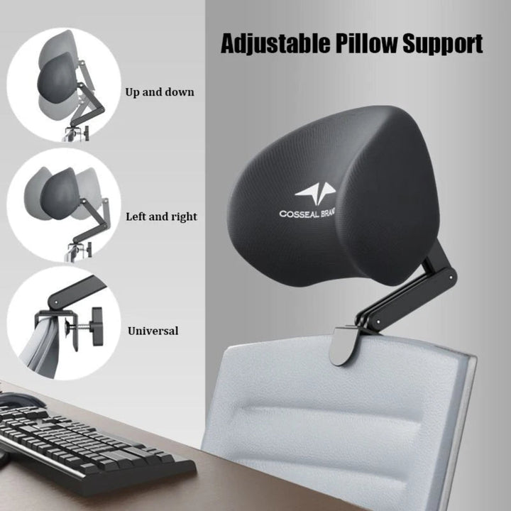Lisslune | Ergonomic Neck Pillow and Waist Support Cushion for Office Chair - Comfortable Headrest for Home & Office Use