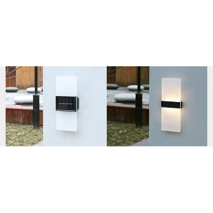 Lisslune | LumaZen Solar LED Wall Lamp | Weatherproof | Solar Powered Outdoor Lighting | Garden & Patio Decor