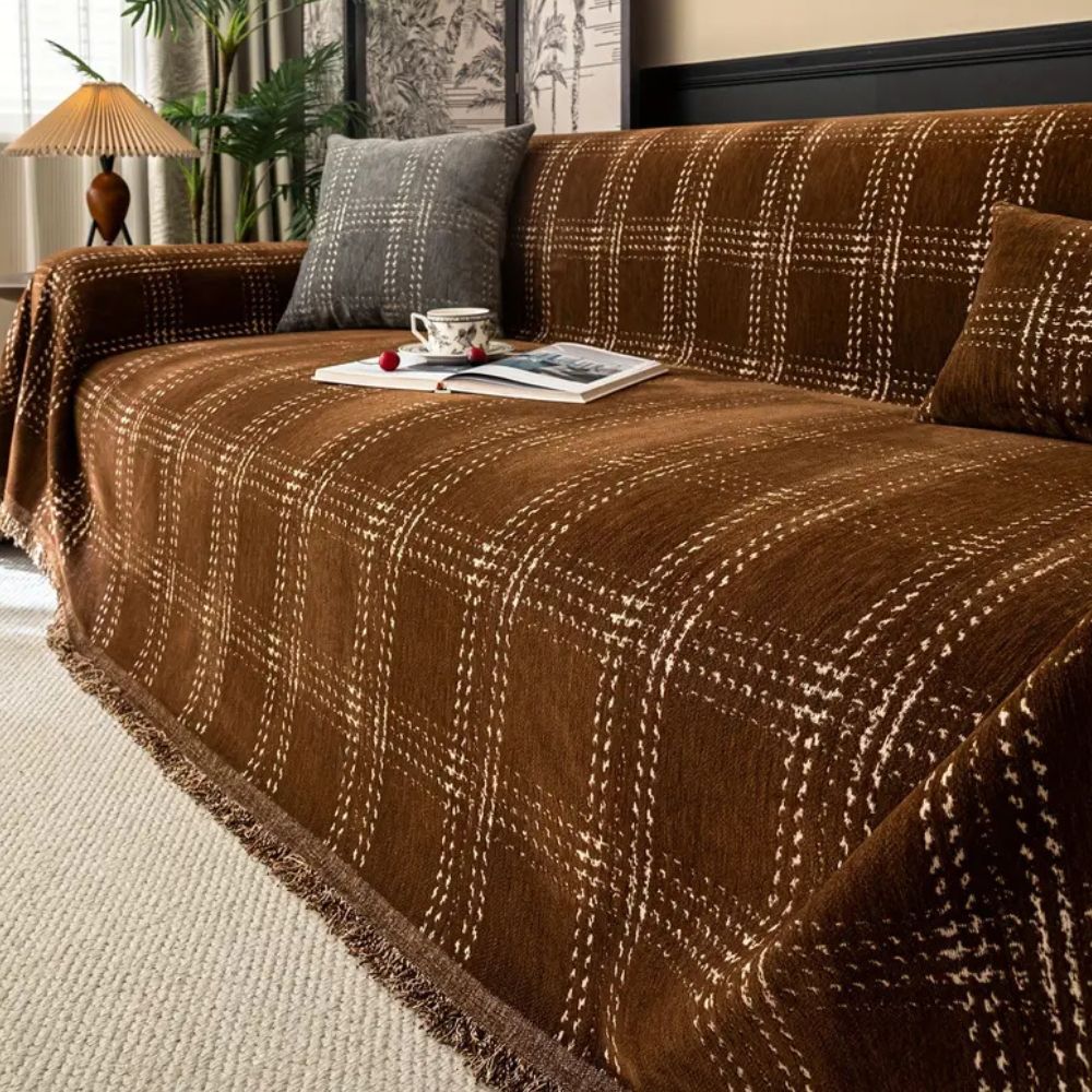 Lisslune | Chesterfield Plaid Sofa Cover
