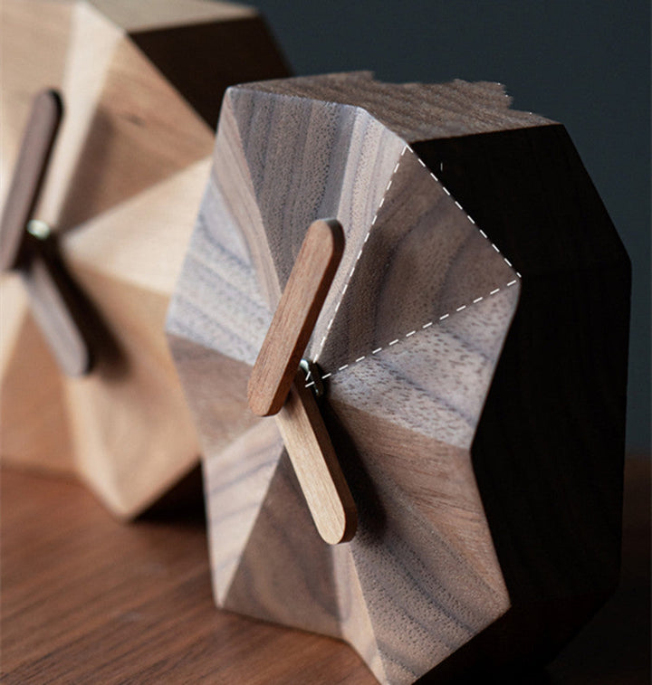 Lisslune | Solid Wood Creative Angular Clock