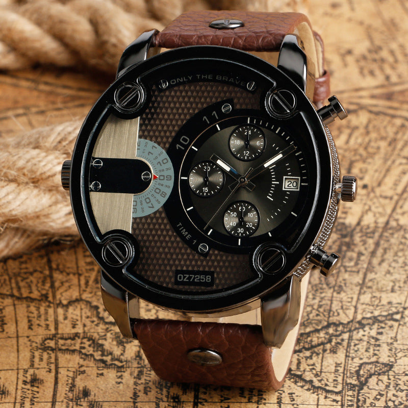 Lisslune | Men's Fashion Large Dial Style Steel Band Watch