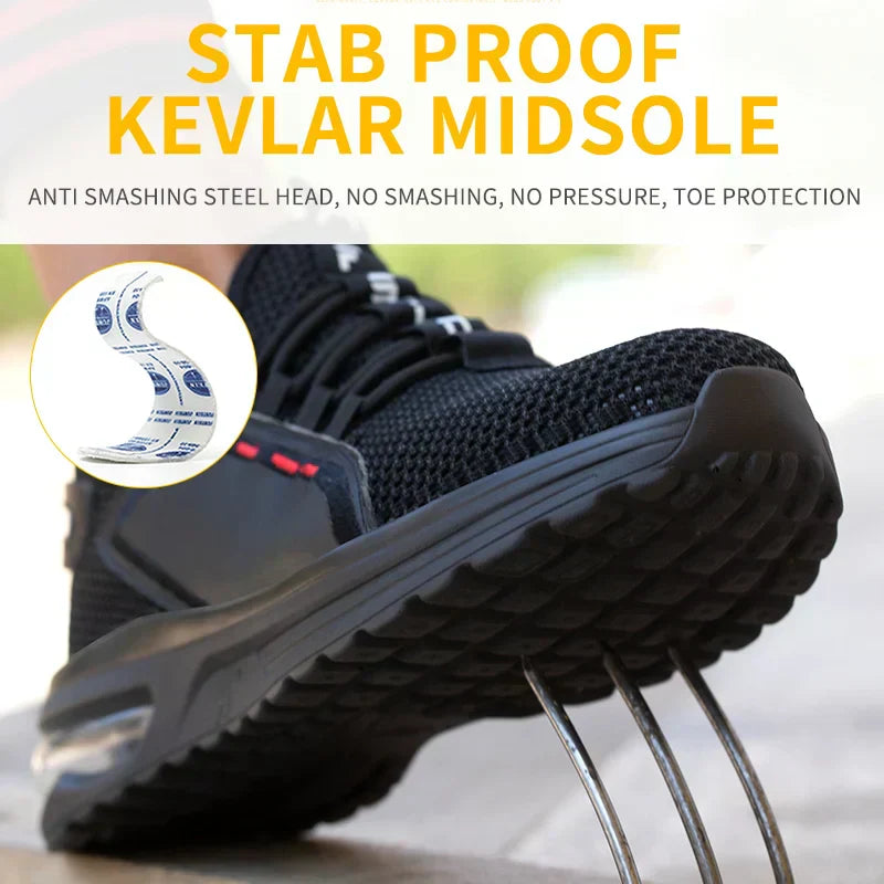 Lisslune | Ultralight, breathable, slip-resistant work shoes with steel toe - Free Shipping