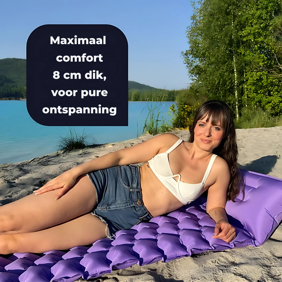 Lisslune | AirLite Self-Inflating Sleeping Mat – Lightweight, Compact & 10 cm Thick Comfort