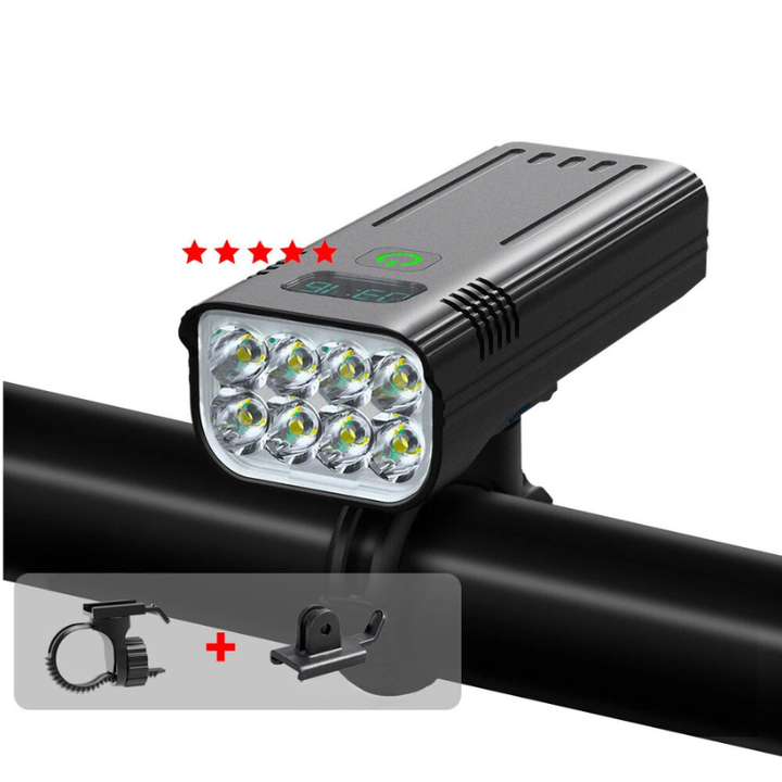 Lisslune | 5000 Lumen USB Rechargeable Bike Light with Mounts
