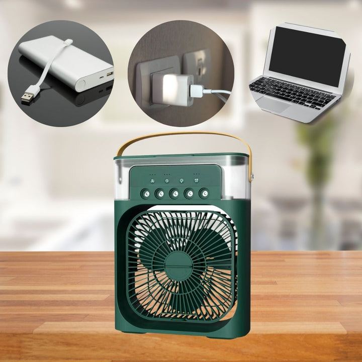 Lisslune | 3-in-1 Air Cooler Humidifier | Portable, Adjustable Fan Speeds & Ideal for Bedrooms, Offices & Small Spaces