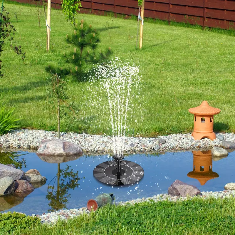 Lisslune | SolarSpring Vital Solar Fountain | Floating Pond Pump | Garden Decoration | Solar Water Feature for Outdoors