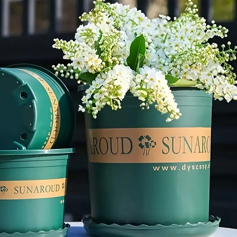 Lisslune | Robust Plant Pot Made of Plastic – Weatherproof Flower Pot for Garden and Balcony