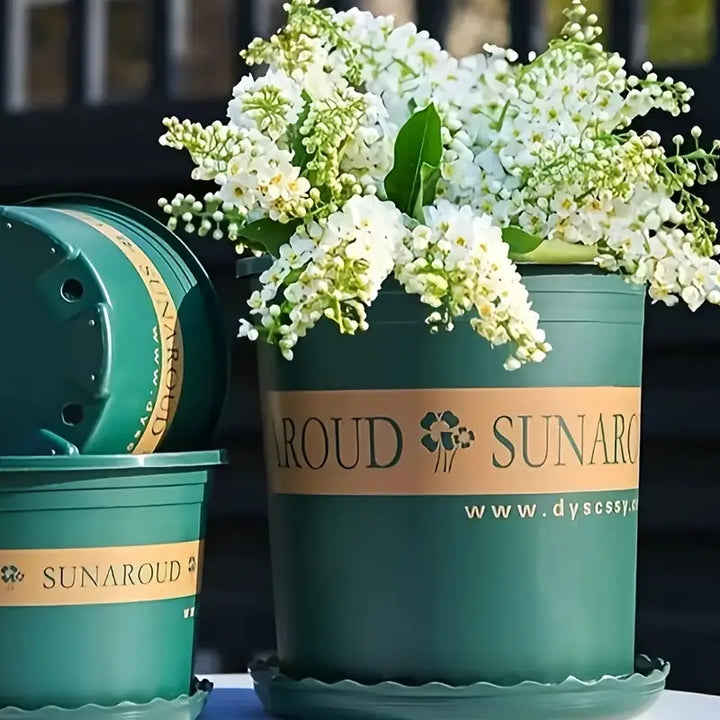 Lisslune | Robust Plant Pot Made of Plastic – Weatherproof Flower Pot for Garden and Balcony