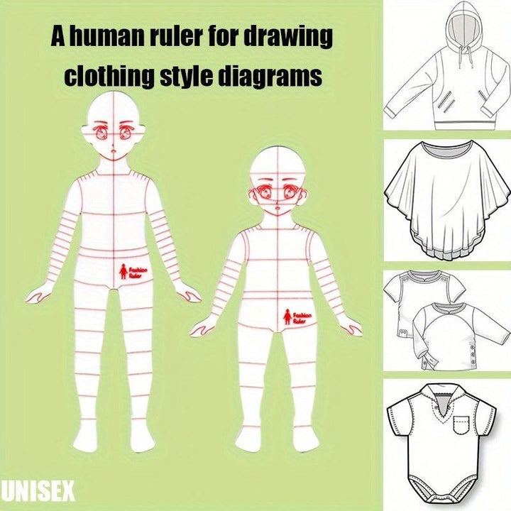 Lisslune | Clear Fashion Design Ruler - A must-have tool for precise sewing illustrations