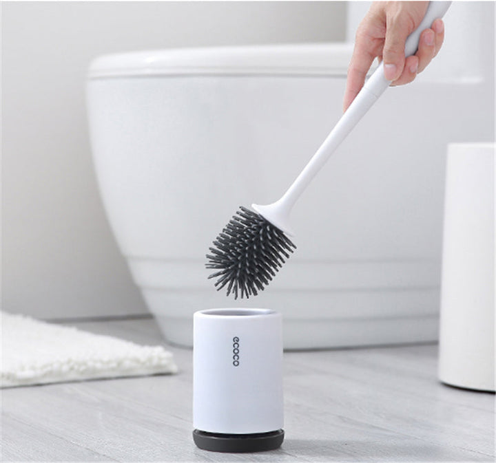 Lisslune | Silicone Toilet Brush with Holder | Modern, Efficient Loo Brush for Home Cleaning