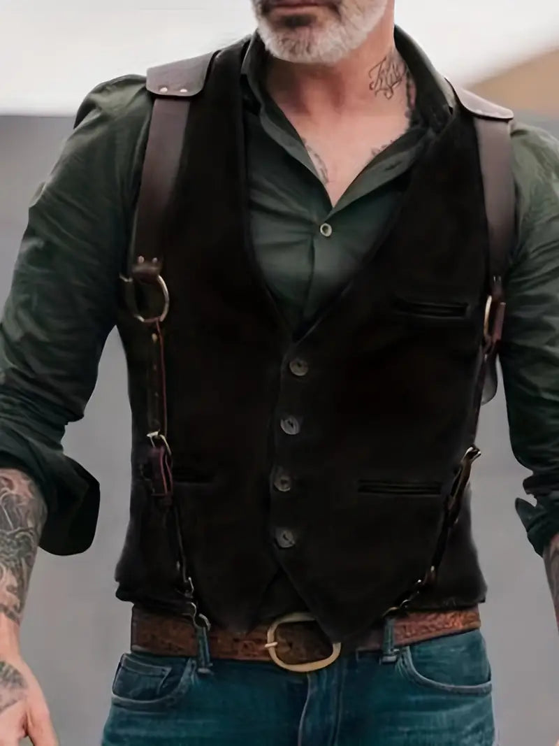 Lisslune | Vintage V-Neck Lapel Waistcoat