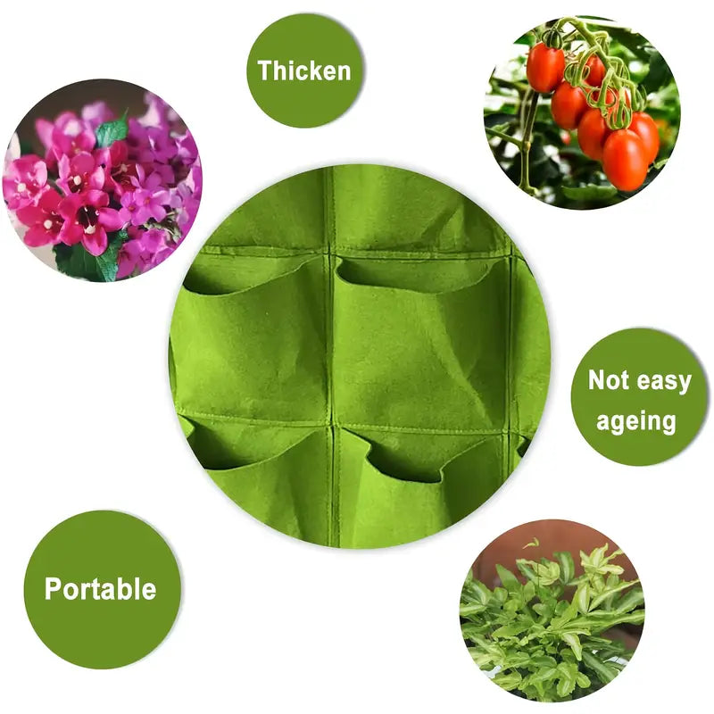 Lisslune | Felt Plant Bag for Vertical Wall Mounting – Three-dimensional, Non-woven Plant Bag