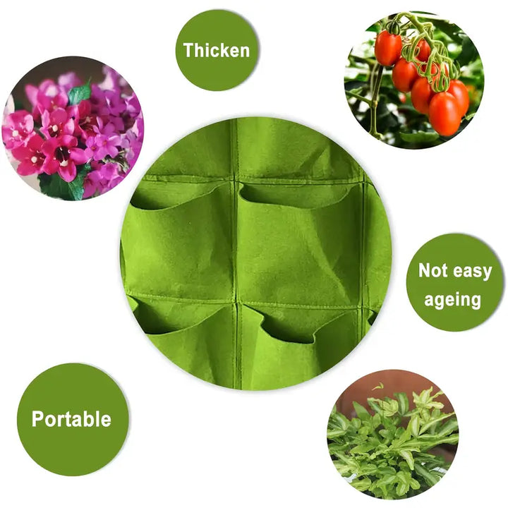 Lisslune | Felt Plant Bag for Vertical Wall Mounting – Three-dimensional, Non-woven Plant Bag