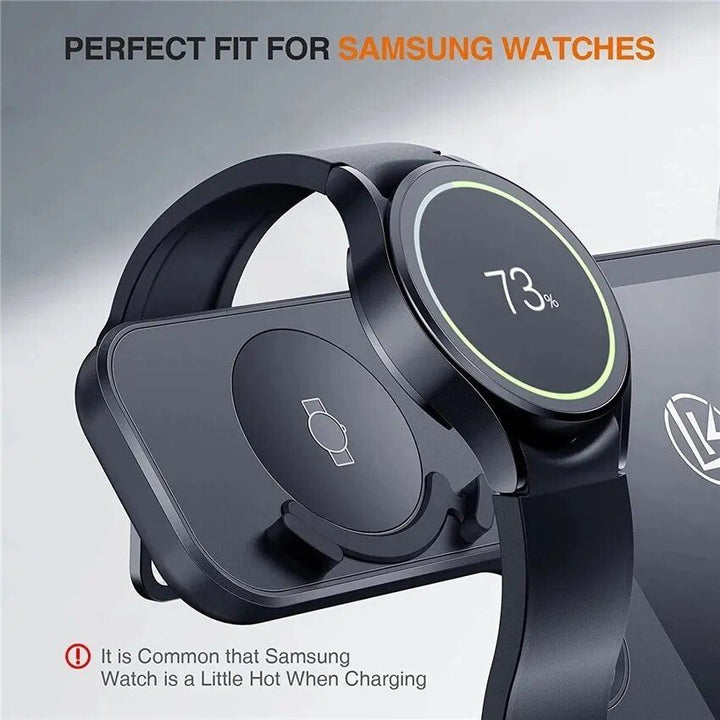 Lisslune | 3-in-1 Wireless Charger Stand for Samsung S22, S21, S20, S10 Ultra; Note series; Galaxy Watch 5, 4; Active Buds 15W