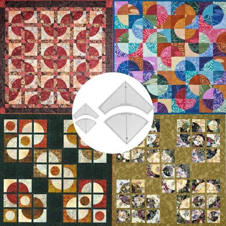 Lisslune | Quick Curve Quilt Template Set