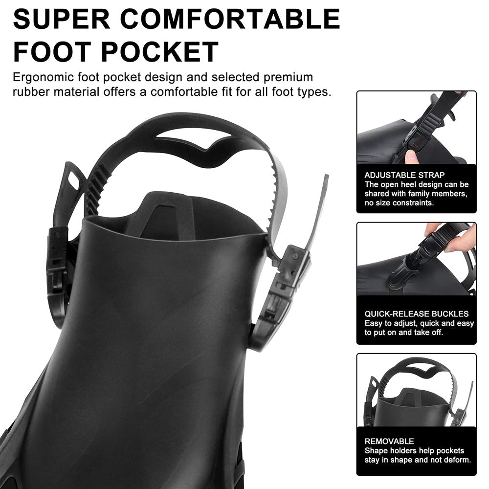 Lisslune | Adjustable Travel Snorkel Fins