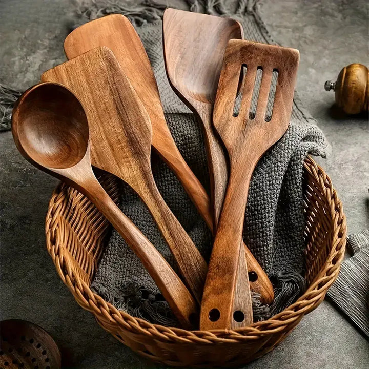 Lisslune | Kitchen Set Made from Natural Teak Wood