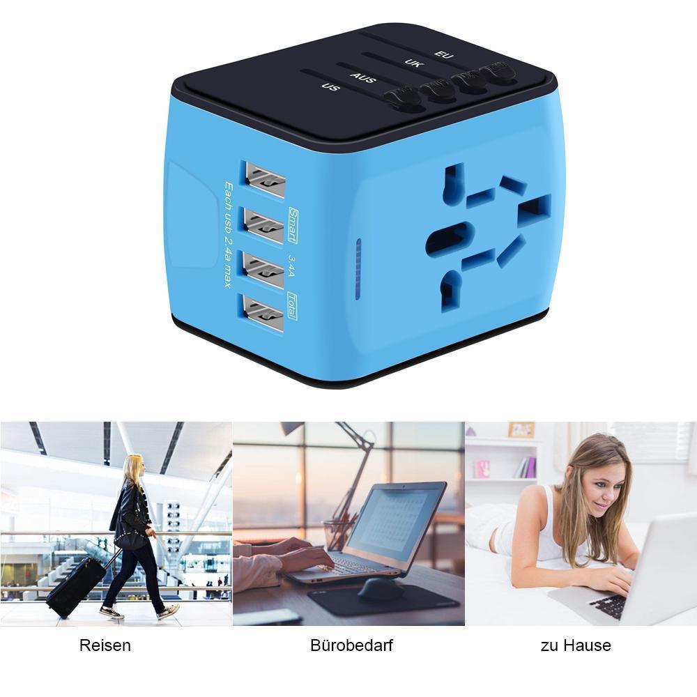 Lisslune | Bequee Universal World Plug Travel Adapter, blue