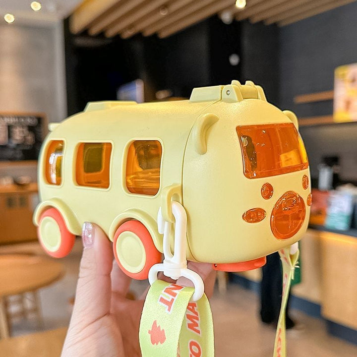 Lisslune | Portable Water Cup in Bus Shape with Strap(16.9 Oz)
