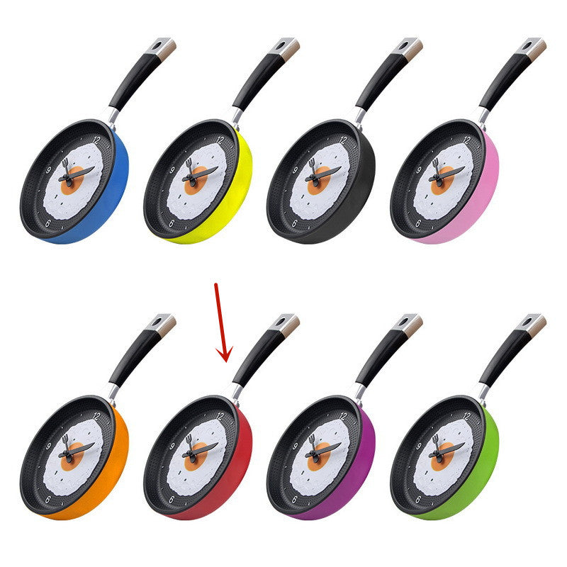 Lisslune | Fried Egg Pan Clock Silent Clock Wall Clock Wall Clock