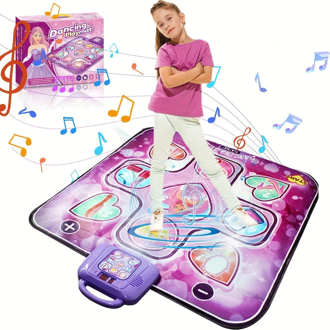 Lisslune | Pink Dance Mat for Children with Scoring Function and Rhythmic Game – Without TV – DanceFun Mat