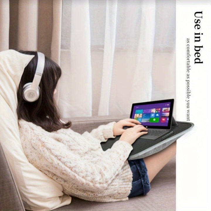Lisslune | Portable Laptop Desk with Soft Bottom – For Bed, Couch, and On the Go