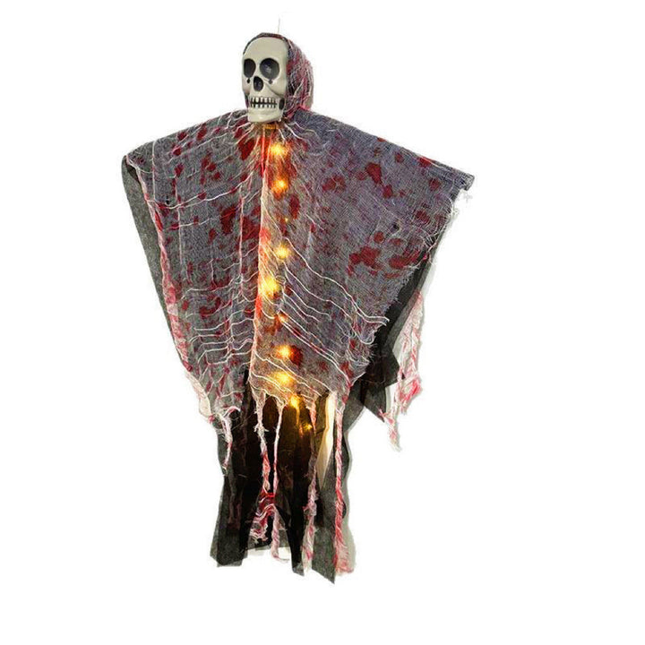 Lisslune | Halloween Hanging Decoration – Blood Red Luminous Skull Ghost